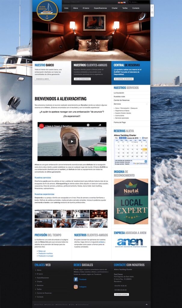 Web Alieva Yachting Charter