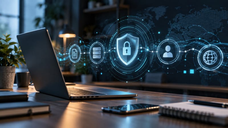 Concepto de privacidad y ciberseguridad asociado a la dark web