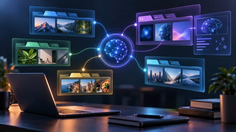 Concepto de Tab Islands e inteligencia artificial contextual en Opera One