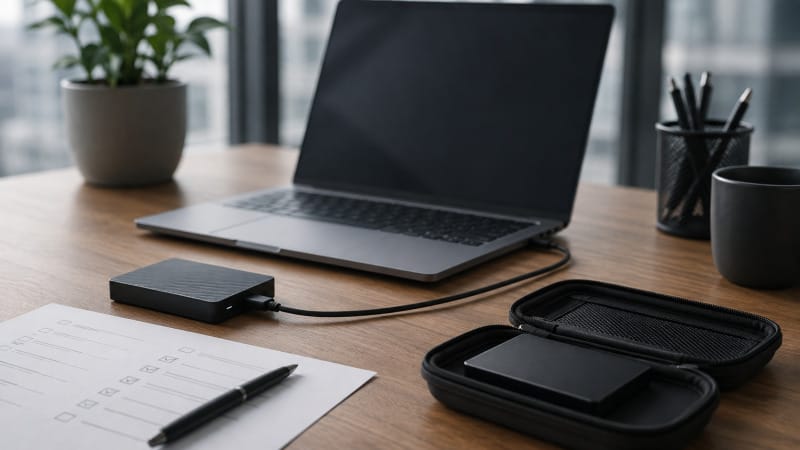 Discos de copia de seguridad separados de un equipo de trabajo web