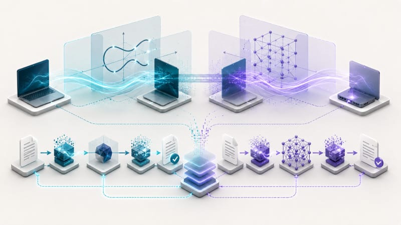 Comparación conceptual entre criptografía clásica y algoritmos poscuánticos ML-KEM y ML-DSA