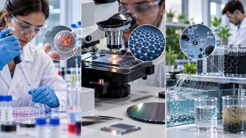 Aplicaciones industriales de la nanotecnología en medicina, materiales y tratamiento ambiental