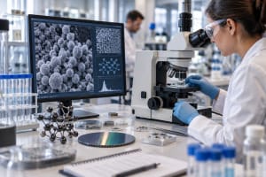 Laboratorio de nanotecnología con materiales y dispositivos a escala nanométrica