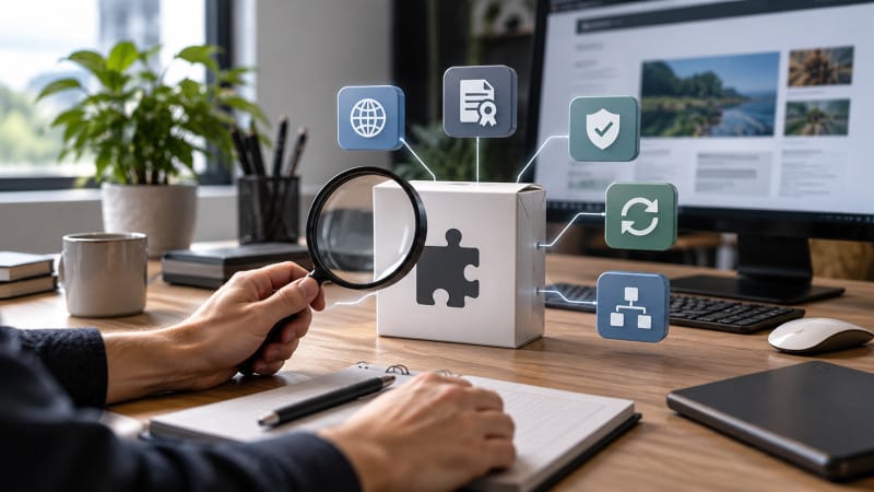 Revisión de un componente de software antes de instalarlo en una web