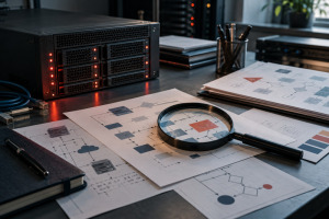 Servidor web y documentos técnicos que representan la seguridad del núcleo PHP
