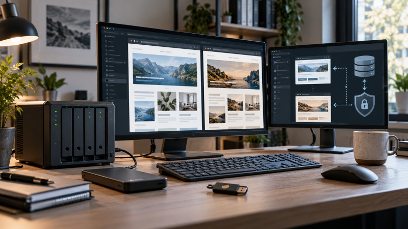Servidor de desarrollo WordPress con copias de seguridad y elementos de protección de datos