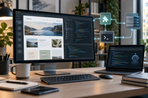 Entorno profesional de desarrollo web con WordPress y un asistente de programación basado en IA
